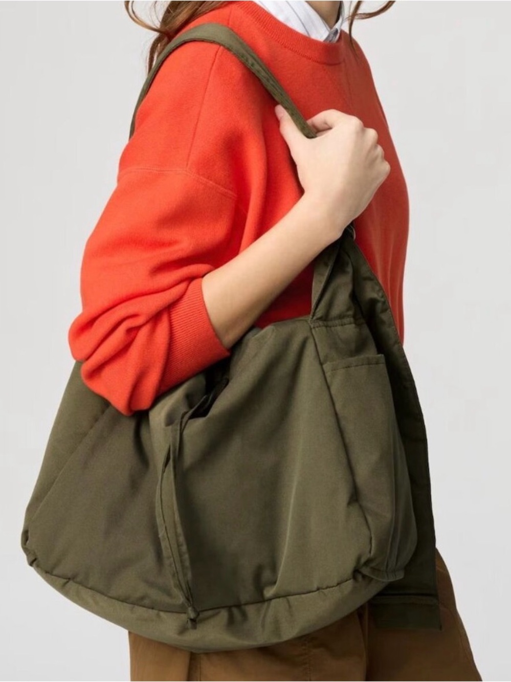 Uniqlo Soft Puffy Shoulder Bag - Olive